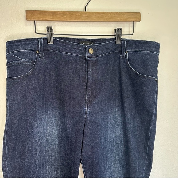 Susan Graver Jeans Dark Blue Size 16 - Picture 2 of 13